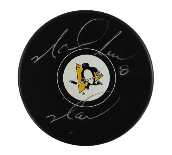 Mark Recchi Signed Pittsburgh Penguins Black NHL Hockey Puck