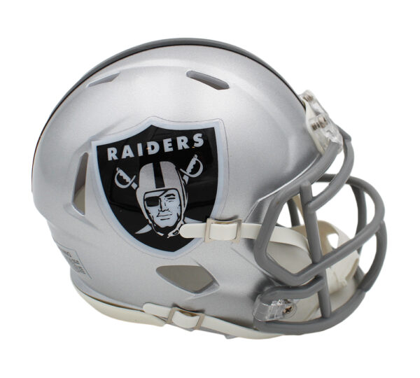 Bo Jackson Signed Los Angeles Raiders Speed NFL Mini Helmet "Signed on Right Side" - Image 2