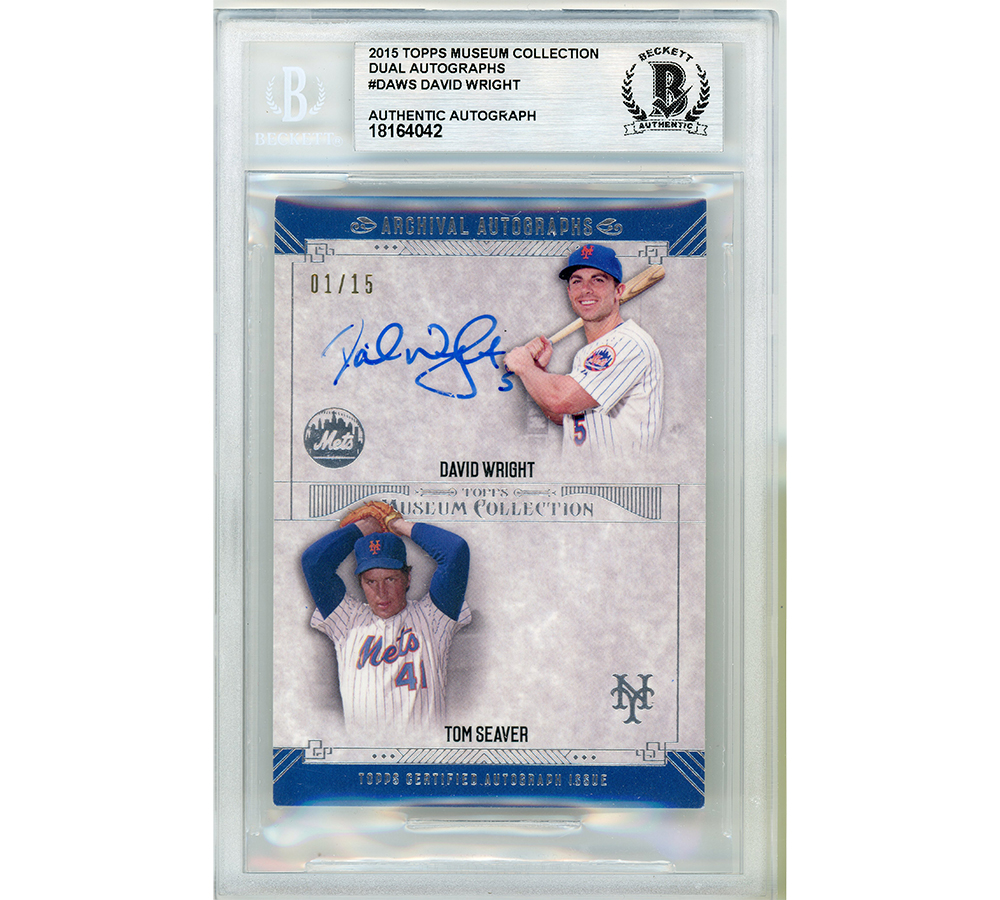 David Wright Signed New York Mets 2015 Topps MLB Encapsulated Card