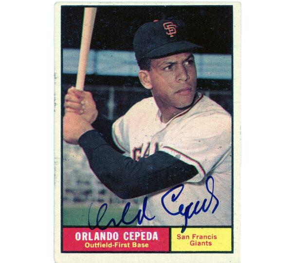Orlando Cepeda Signed San Francisco Giants Topps #435 MLB Trading Card