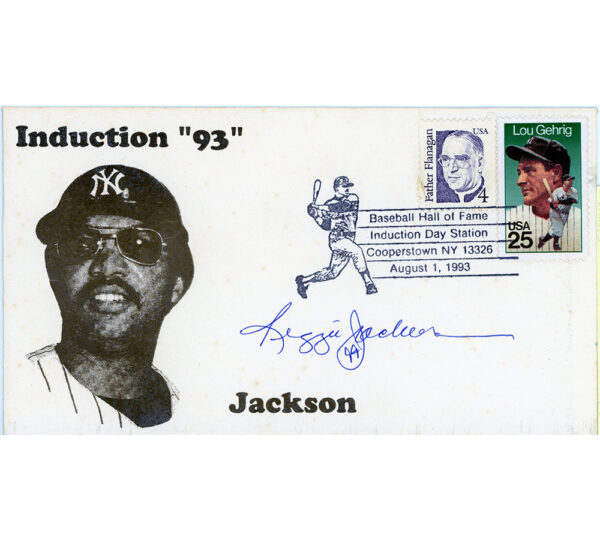 Reggie Jackson Signed New York Yankees Induction '93 Baseball Hall of Fame Cachet Envelope