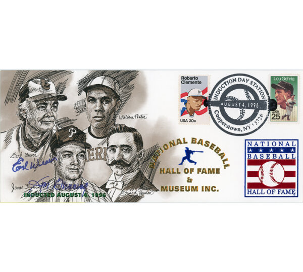 Earl Weaver and Jim Bunning Signed National Baseball Hall of Fame & Museum Induction Cachet Envelope