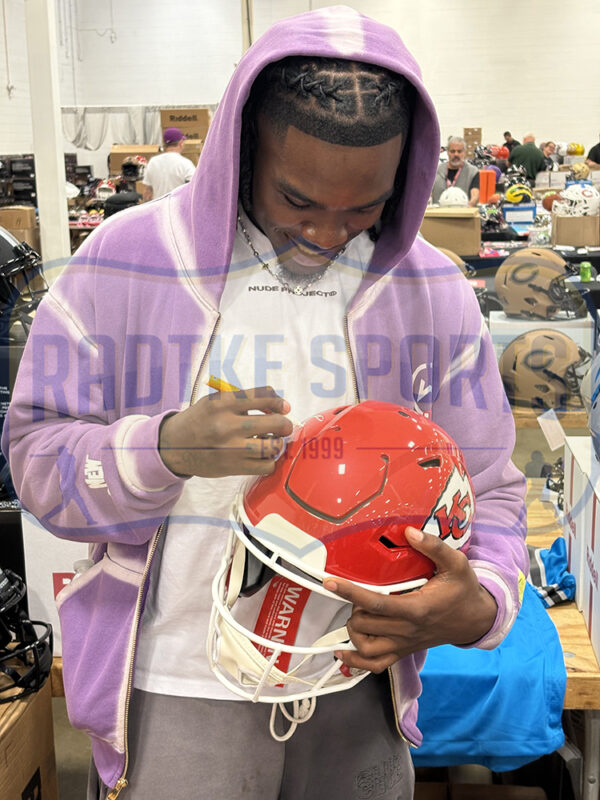 Rashee Rice Signed Kansas City Chiefs Speed Authentic NFL Helmet - Image 2