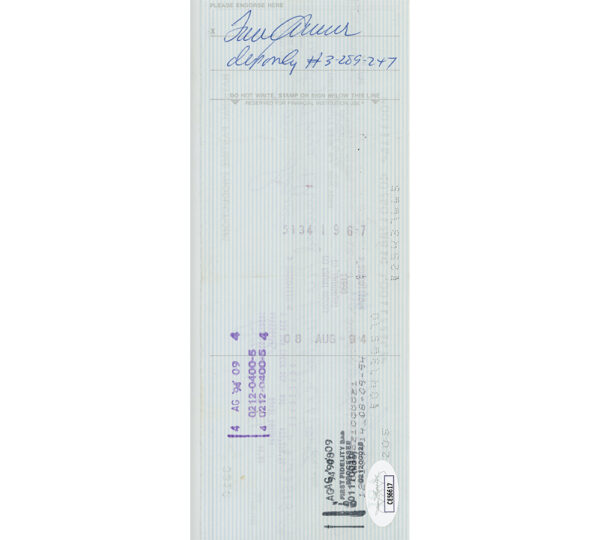 Tom Seaver Signed National Pastime Productions #3316 Cancelled Check - Image 2