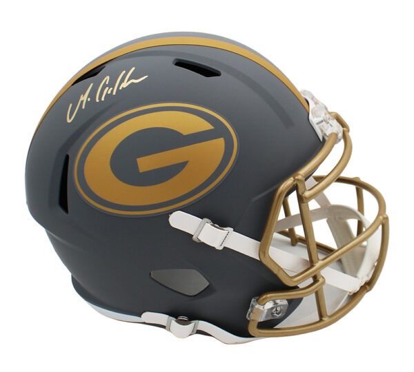 Matthew Golden Signed Green Bay Packers Speed Full Size Slate NFL Helmet