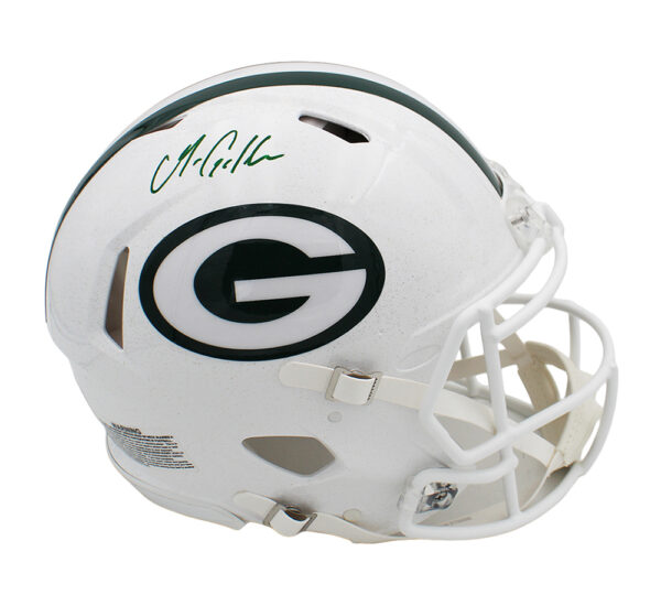 Matthew Golden Signed Green Bay Packers Speed Authentic Alternate White NFL Helmet