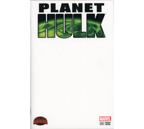 Planet Hulk #1 Secret Wars Variant Cover Comic Book - White Cover - Image 2