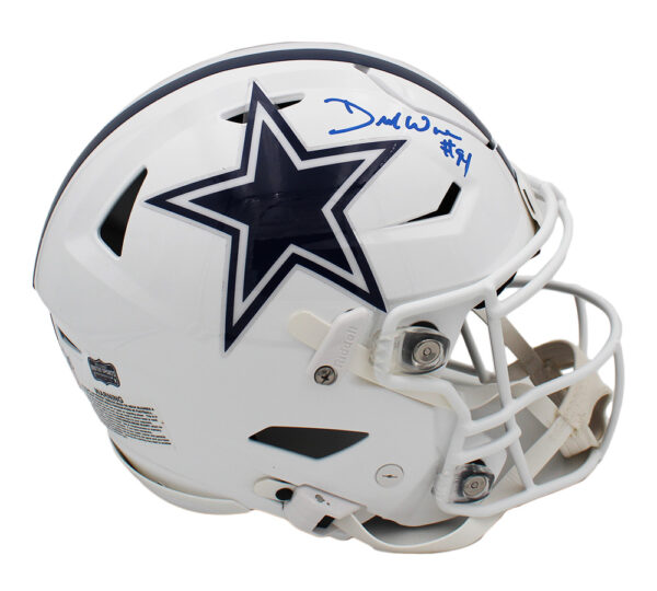 Demarcus Ware Signed Dallas Cowboys Speed Flex Authentic Alternate White NFL Helmet - Image 2