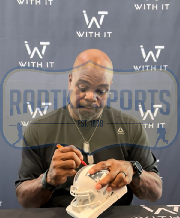 Vince Wilfork Signed New England Patriots Speed Authentic Eclipse NFL Helmet - Image 3