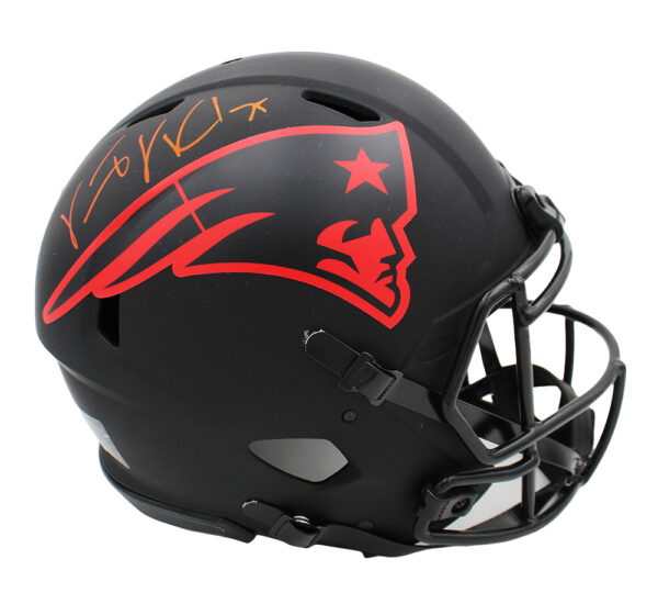 Vince Wilfork Signed New England Patriots Speed Authentic Eclipse NFL Helmet - Image 2