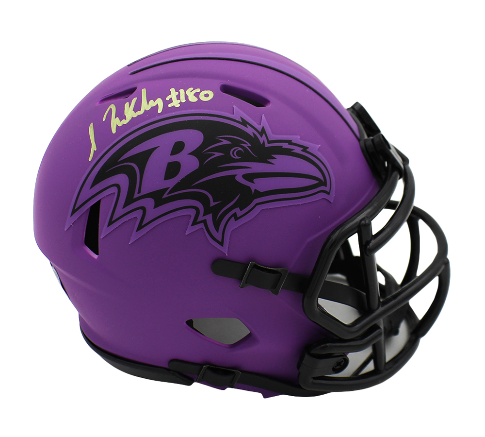 Isaiah Likely Signed Baltimore Ravens Speed Rave NFL Mini Helmet ...