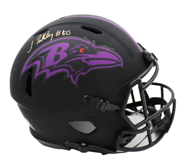 Isaiah Likely Signed Baltimore Ravens Speed Authentic Eclipse NFL Helmet - Image 2