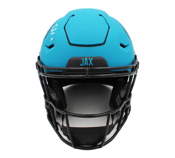 Travis Hunter Signed Jacksonville Jaguars Speed Flex Authentic Rave NFL Helmet - Image 3