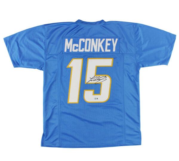 Ladd McConkey Signed Los Angeles Chargers Custom Blue Jersey