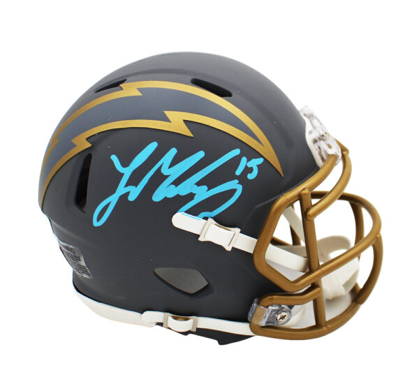 Ladd McConkey Signed Los Angeles Chargers Speed Slate NFL Mini Helmet