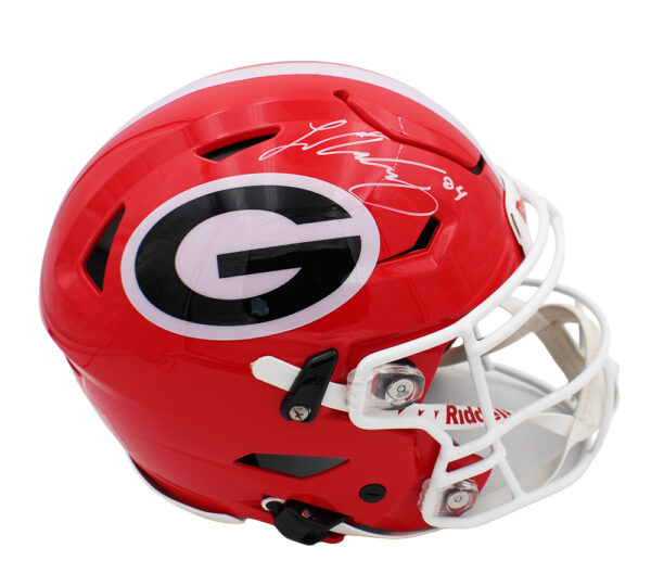 Ladd McConkey Signed Georgia Bulldogs Speed Flex Authentic NCAA Helmet - Image 2