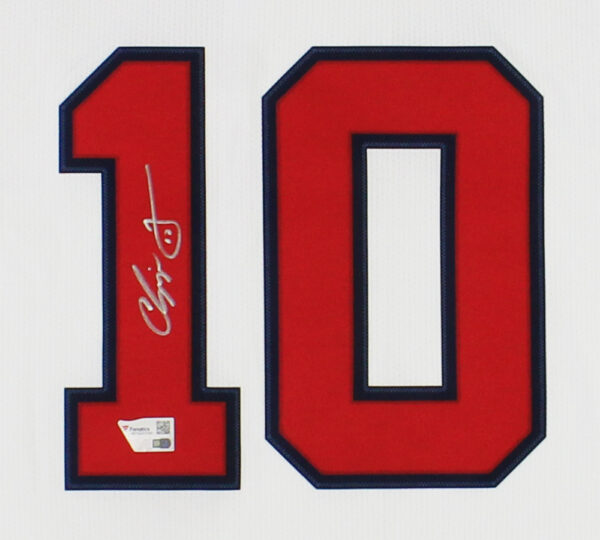 Chipper Jones Signed Atlanta Braves Mitchell & Ness Authentic White Jersey - Image 2