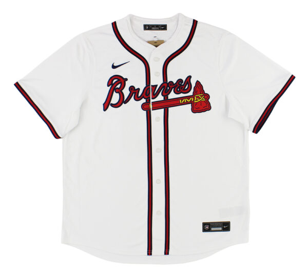 Chipper Jones Signed Atlanta Braves Mitchell & Ness Authentic White Jersey - Image 3