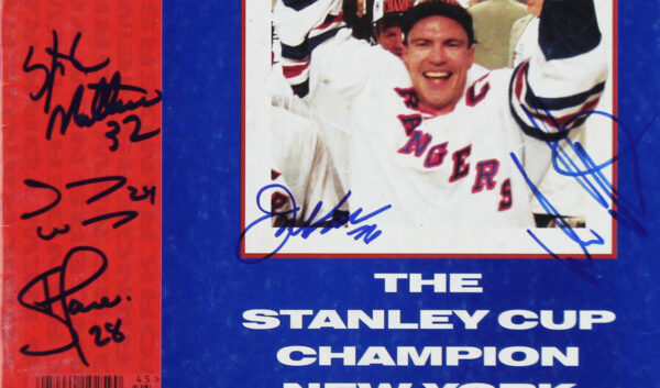 Glenn Anderson, Steve Larmer Signed New York Rangers Stanley Cup Edition Sports Illustrated Magazine with 4 Additional Signatures - Image 3