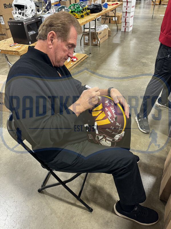 Mark Rypien, Joe Theismann, and Doug Williams signed Washington Commanders Riddell Speed Chrome NFL Mini Helmet with 3 Inscriptions - Image 10