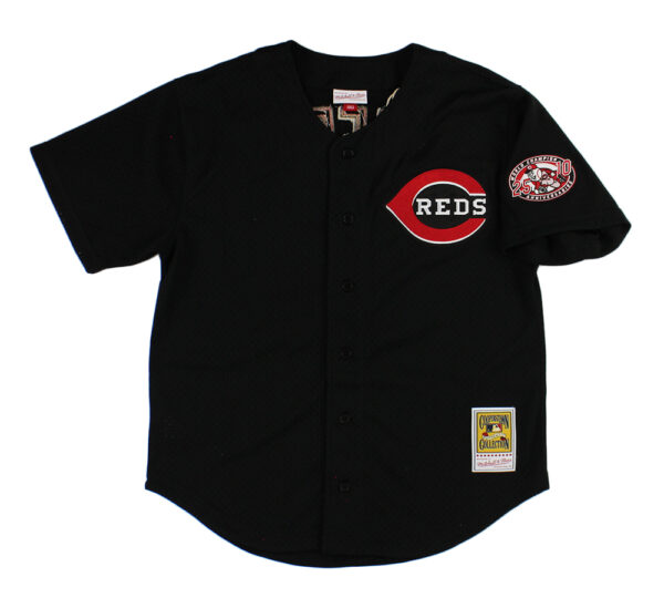 Ken Griffey Jr. Signed Cincinnati Reds Mitchell & Ness Black MLB Jersey - Image 3