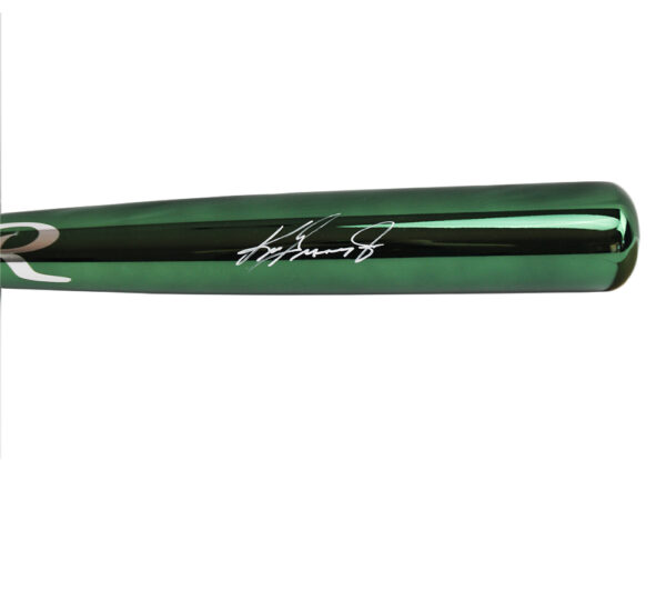 Ken Griffey Jr. Signed Seattle Mariners Rawlings Green Chrome MLB Bat - Image 2