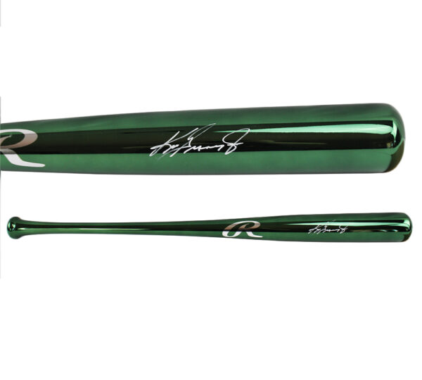 Ken Griffey Jr. Signed Seattle Mariners Rawlings Green Chrome MLB Bat