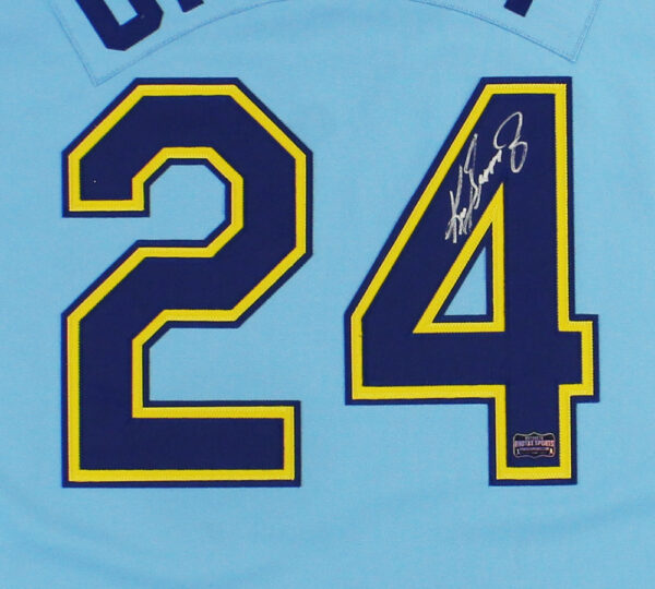 Ken Griffey Jr. Signed Seattle Mariners M&N XL Authentic Throwback Light Blue MLB Jersey - Image 2