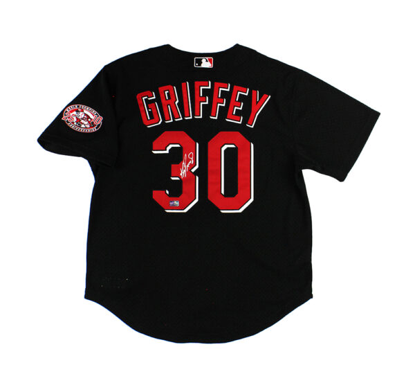 Ken Griffey Jr. Signed Cincinnati Reds Mitchell & Ness Black MLB Jersey