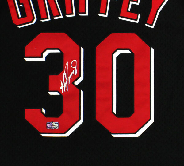 Ken Griffey Jr. Signed Cincinnati Reds Mitchell & Ness Black MLB Jersey - Image 2