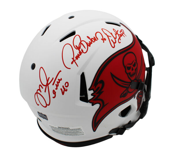 Warren Sapp, Ronde Barber, Mike Alstott Signed Tampa Bay Buccaneers Speed Authentic Lunar NFL Helmet