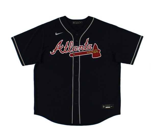 Matt Olson Signed Atlanta Braves Nike Navy MLB Jersey - Image 3