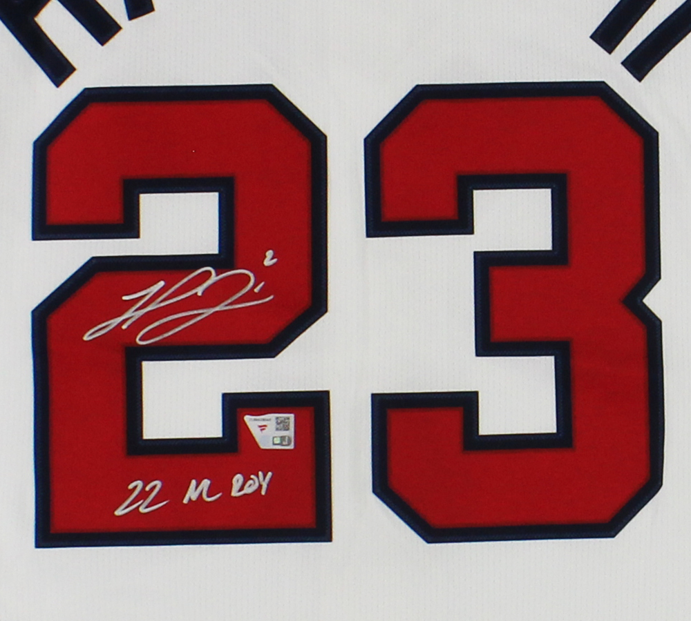 Michael Harris Signed Atlanta Braves Nike White MLB Jersey with "2022 NL Roy" Inscription - Image 2