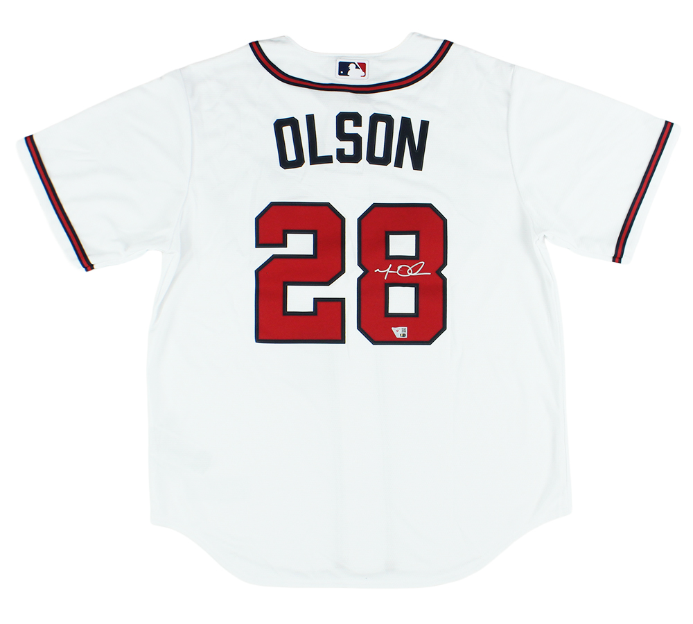 Matt Olson Signed Atlanta Braves Nike White MLB Jersey