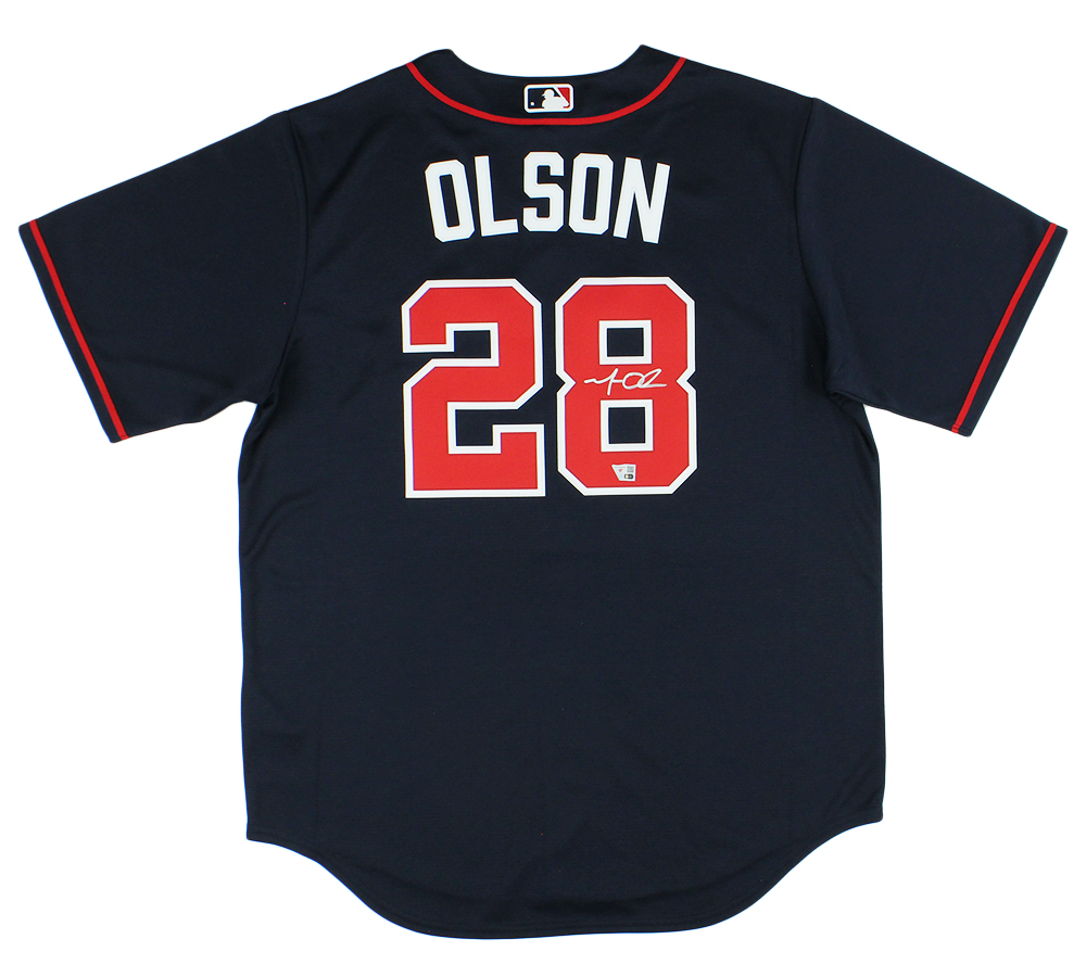 Matt Olson Signed Atlanta Braves Nike Navy MLB Jersey