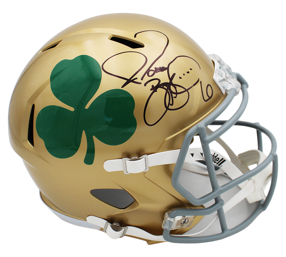 Jerome Bettis Signed Notre Dame Fighting Irish Speed Full Size Shamrock NCAA Helmet