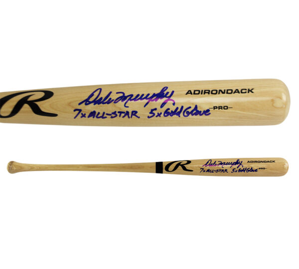 Dale Murphy Signed Atlanta Braves Adirondack Big Stick Blonde MLB Bat With "7x All Star, 5x Golden Glove" Inscription
