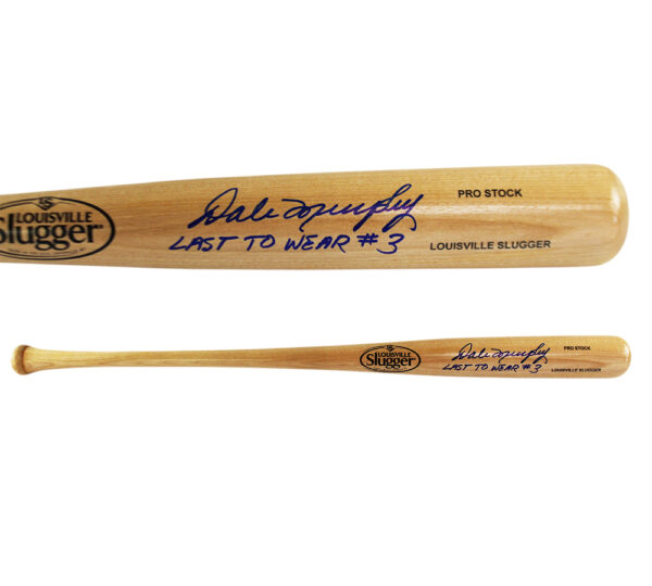 Dale Murphy Signed Atlanta Braves Louisville Slugger MLB Blonde Bat with "Last to Wear #3" Inscription