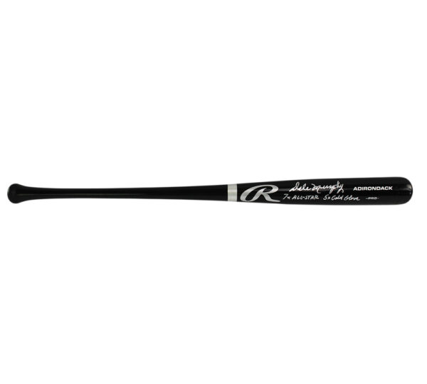 Dale Murphy Signed Atlanta Braves Adirondack Big Stick Black MLB Bat With "Last to Wear #3" Inscription - Image 3