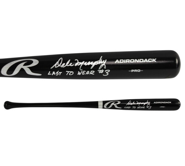 Dale Murphy Signed Atlanta Braves Adirondack Big Stick Black MLB Bat With "Last to Wear #3" Inscription