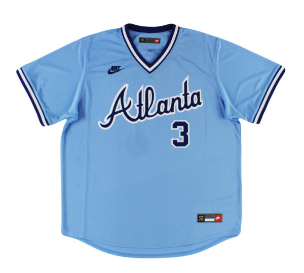 Dale Murphy Signed Atlanta Braves Nike Cooperstown Limited Throwback Blue MLB Jersey With "82, 83 NL MVP" Inscription - Image 3