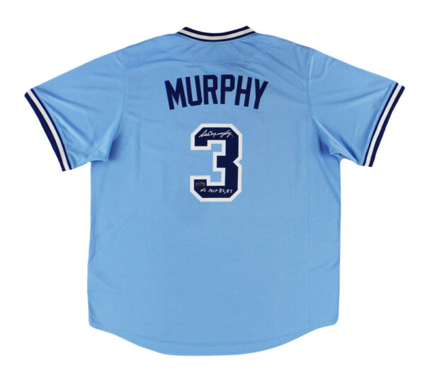 Dale Murphy Signed Atlanta Braves Nike Cooperstown Limited Throwback Blue MLB Jersey With "82, 83 NL MVP" Inscription