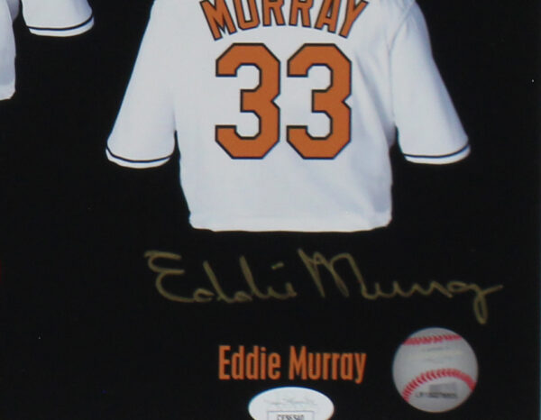 Jim Palmer, Eddie Murray, Earl Weaver Signed Baltimore Orioles Unframed 16x20 MLB Retired Numbers Photo - Image 3