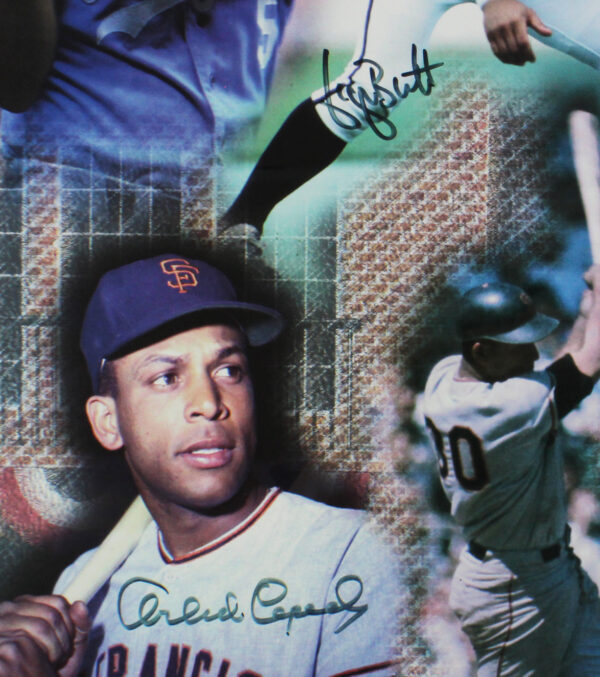 Nolan Ryan, George Brett, Robin Yount, and Orlando Cepeda Signed Framed 16x20 MLB Class of 1999 Photo - Image 2