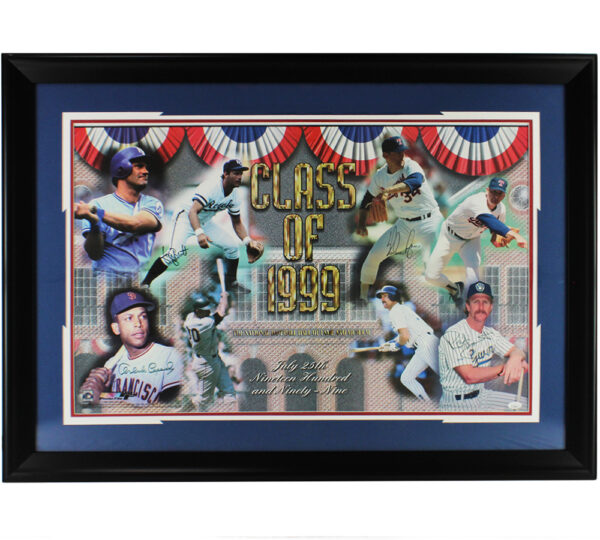 Nolan Ryan, George Brett, Robin Yount, and Orlando Cepeda Signed Framed 16x20 MLB Class of 1999 Photo