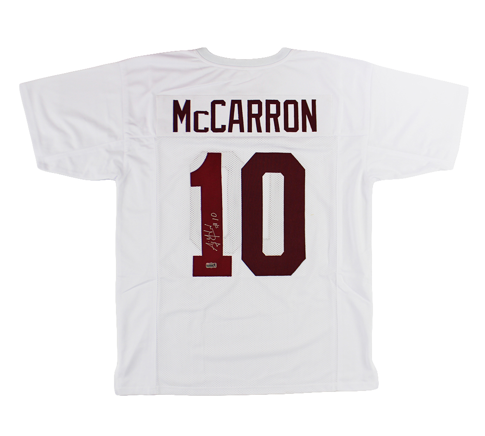 AJ McCarron Signed Alabama Custom White Jersey