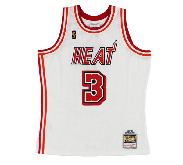 Dwayne Wade Miami Heat Mitchell & Ness White 05-06 Swingman NBA Jersey - Image 3