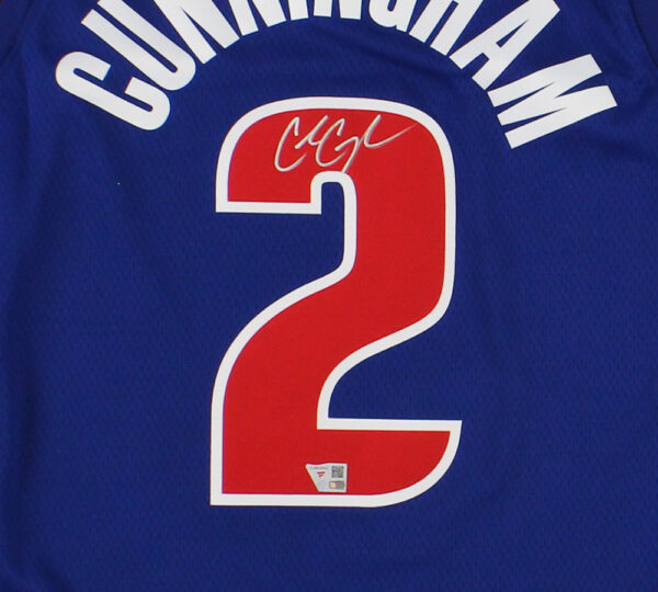 Cade Cunningham Detroit Pistons Nike 21-22 Icon Swingman Blue NBA Jersey - Image 2