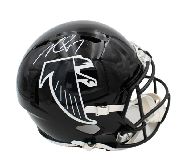 Michael Vick Signed Atlanta Falcons Speed Full Size Throwback Black NFL Helmet