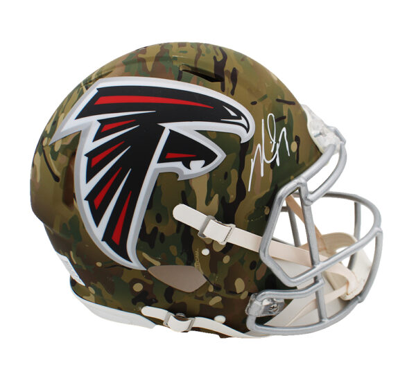 Michael Vick Signed Atlanta Falcons Speed Authentic Camo NFL Helmet